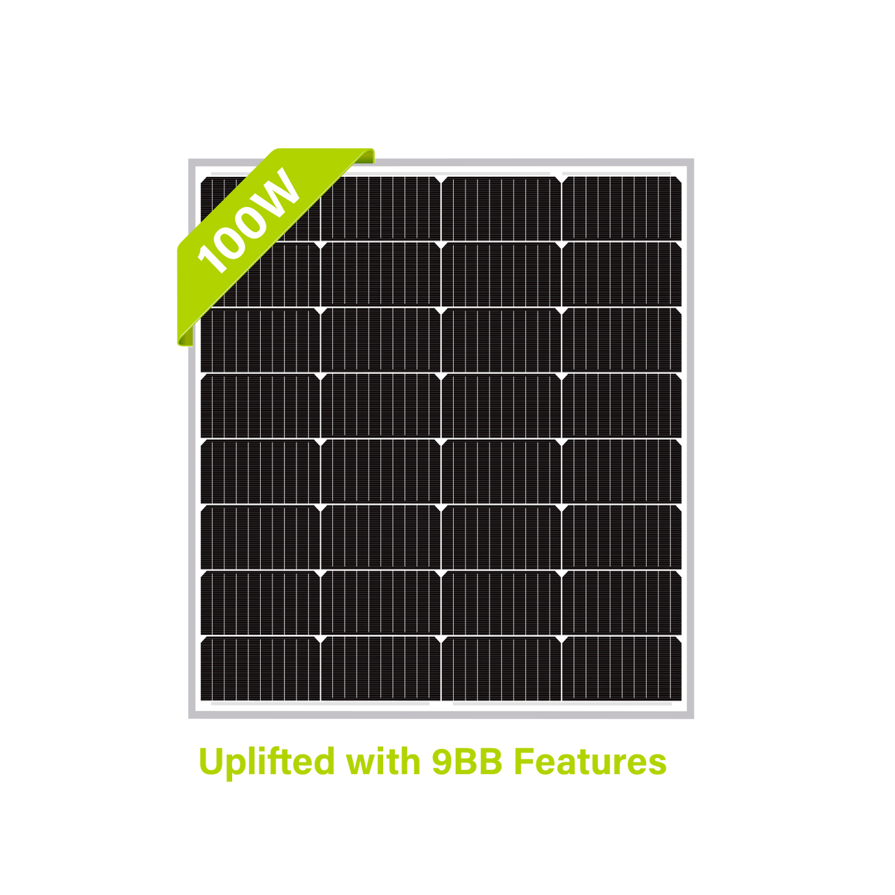 100 Watt 12 Volt Monocrystalline Solar Panel (Compact Design)