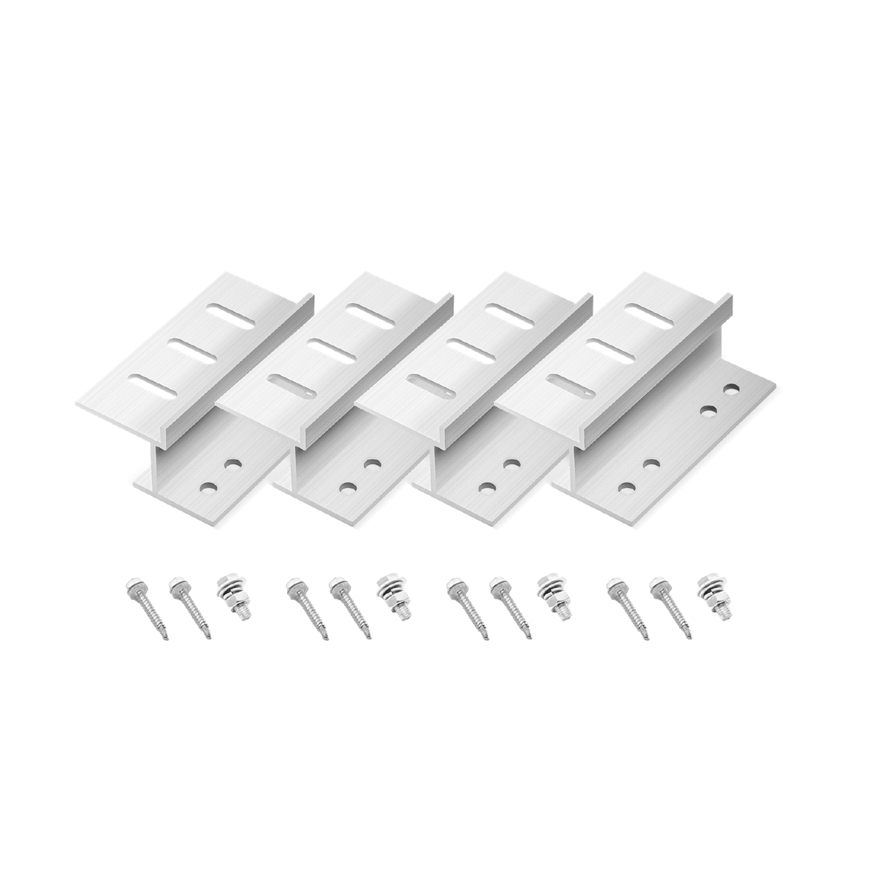 Universal Flat Mount Z-Bracket Set for 10W-210W Solar Panels -Newpowa
