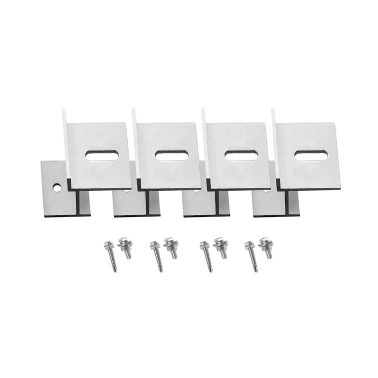 Universal Flat Mount Z-Bracket Set for 5W-75W Solar Panels -Newpowa