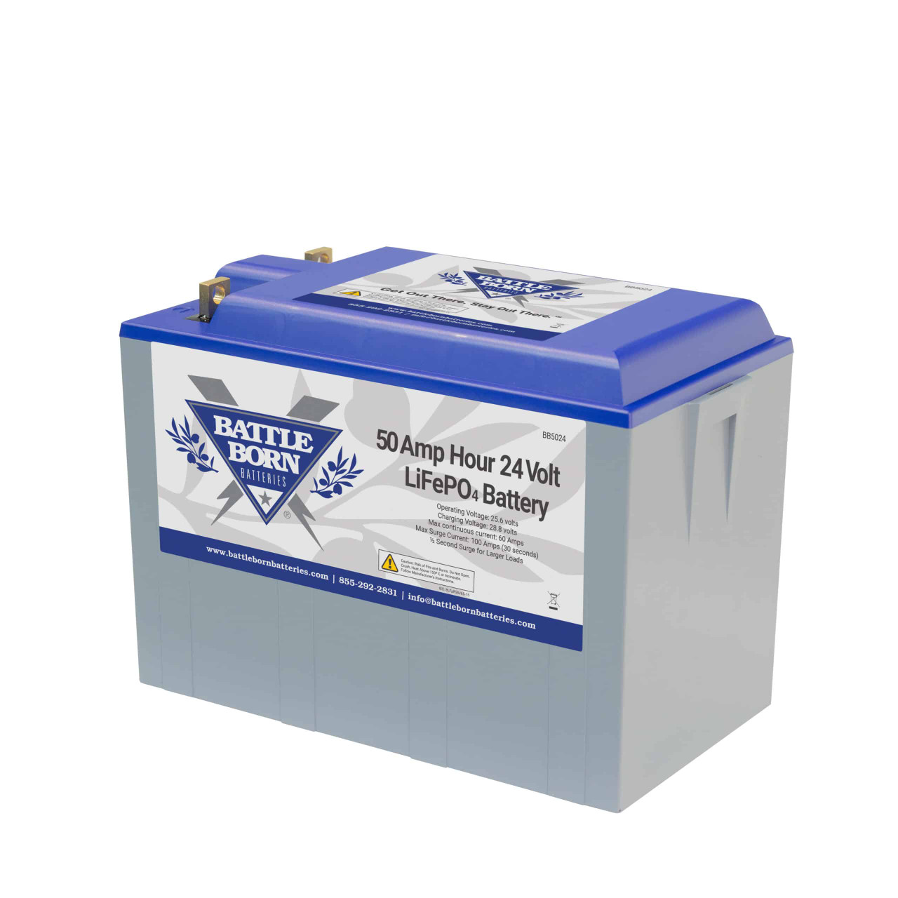 50Ah 24V Lithium Iron Phosphate Battery for deep cycle applications- Battle  Born