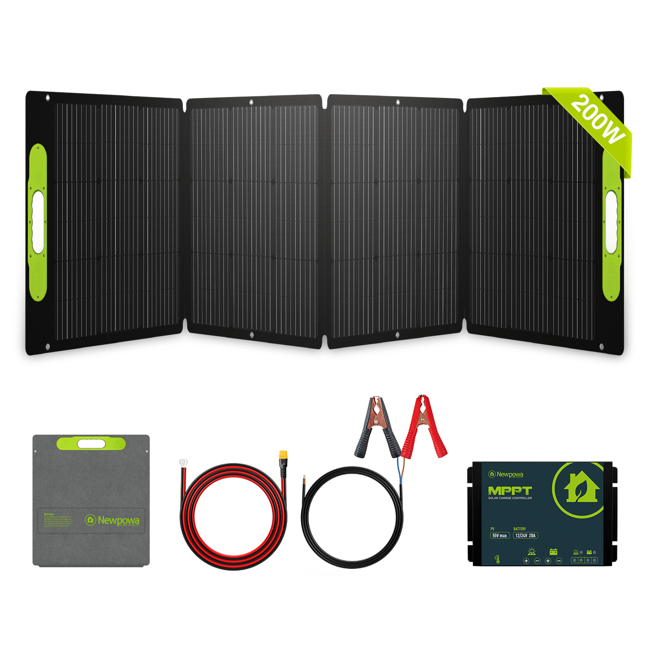 New 200W Lightweight Foldable Solar Panel Kit -Newpowa
