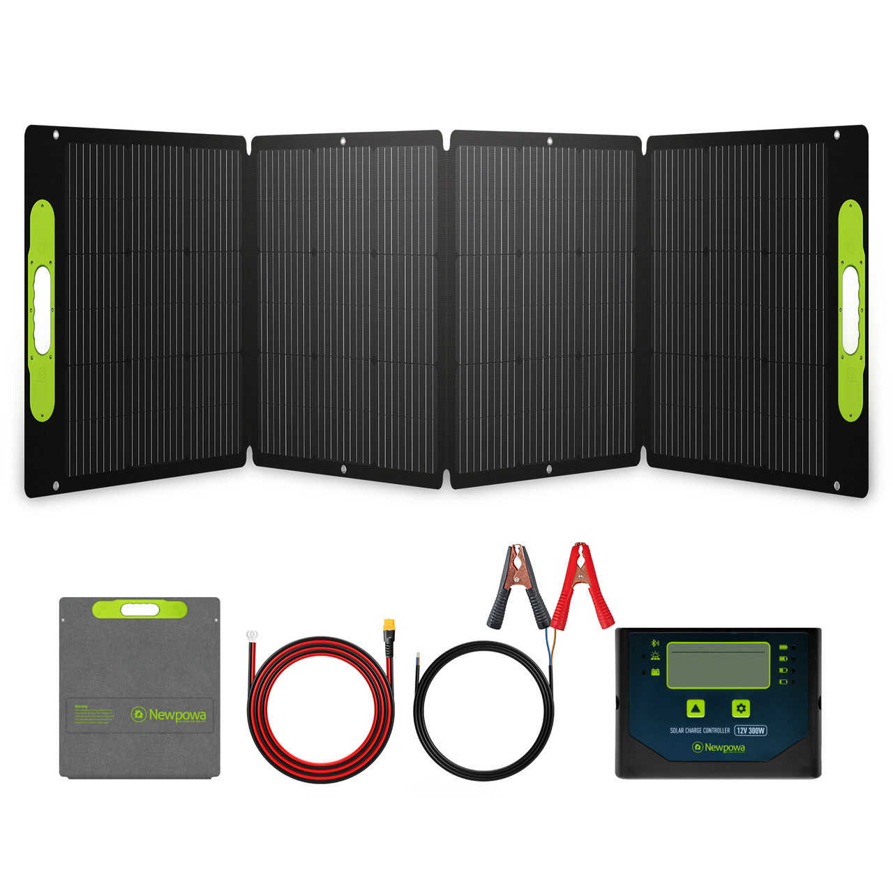 200W Foldable Solar Panel Kit w/ Controller | Newpowa