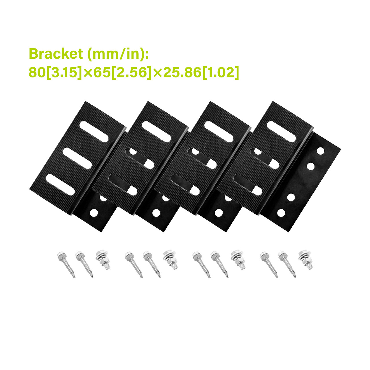 A8pro ＋bracketセット Universal Flat Mount Z-Bracket Set for 10W-210W Solar Panels -Newpowa