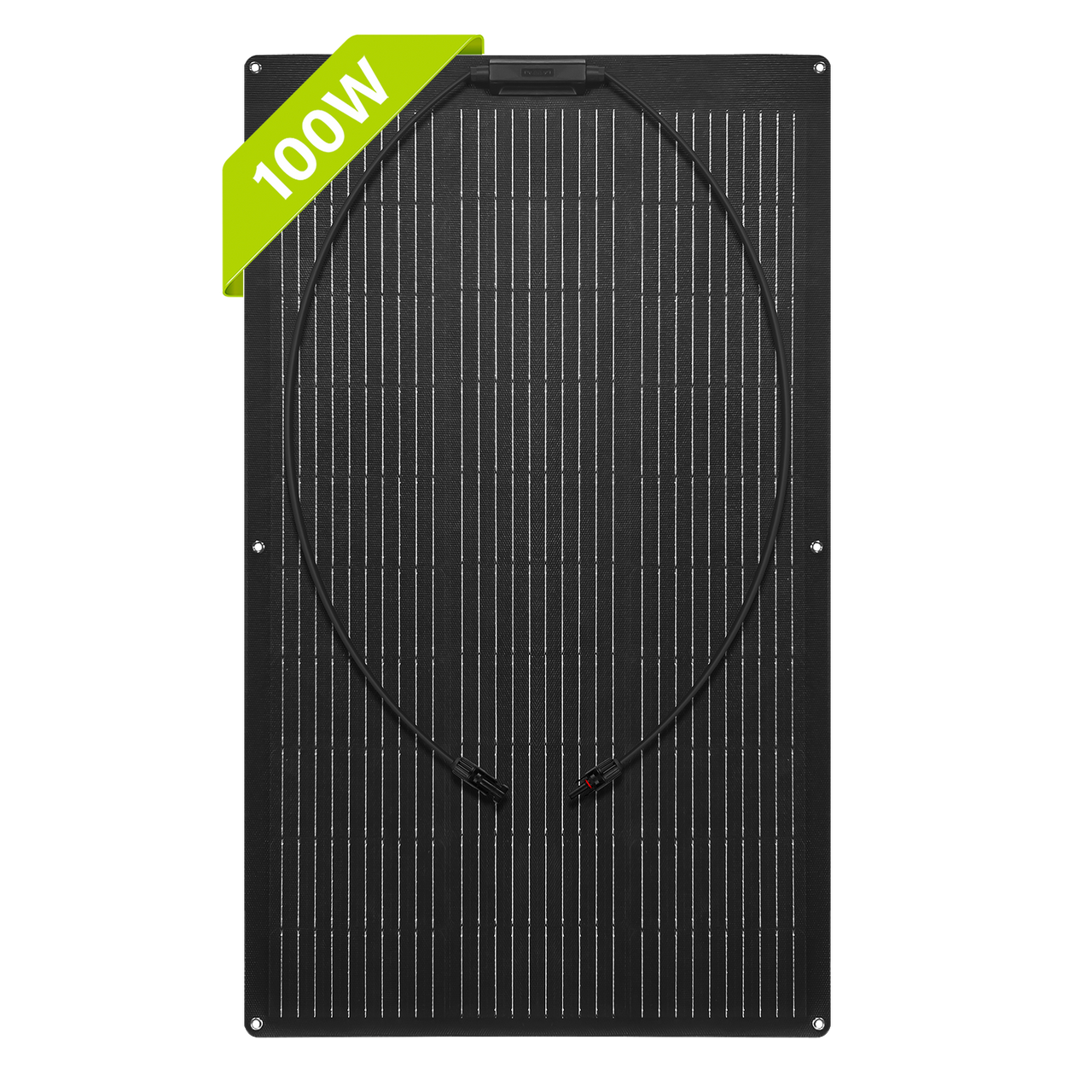 New Black 100W 12V Mono Semi-Flexible Solar Panel & Lightweight