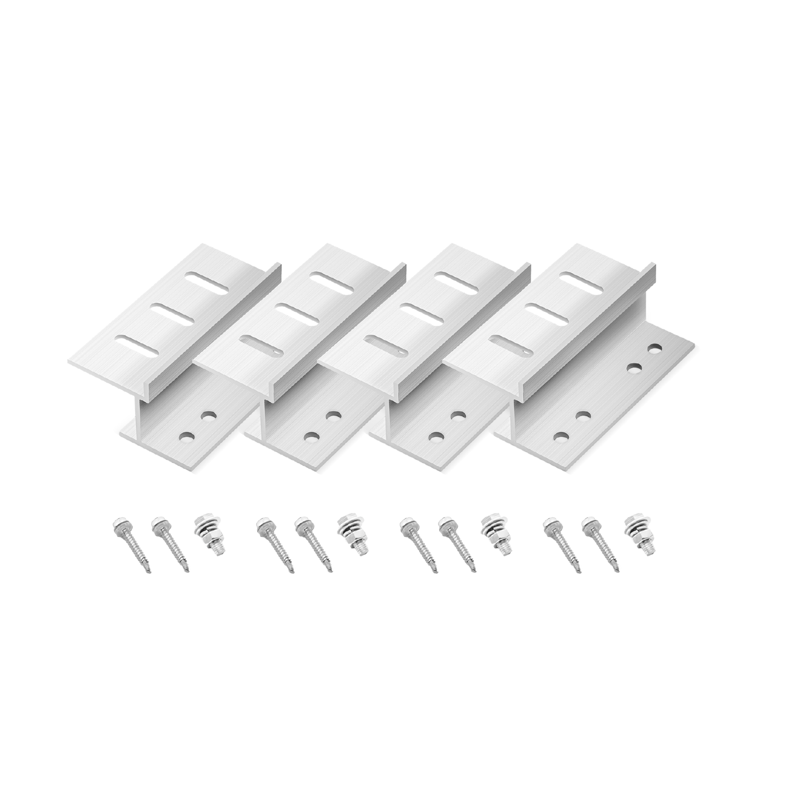 Universal Flat Mount ZBracket Set for 10W210W Solar Panels Newpowa