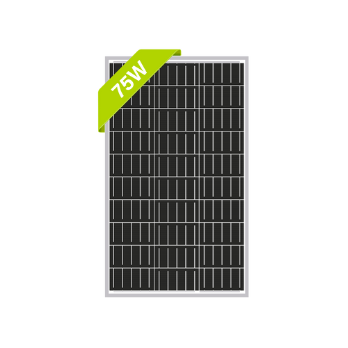 75W 12V Monocrystalline Solar Panel