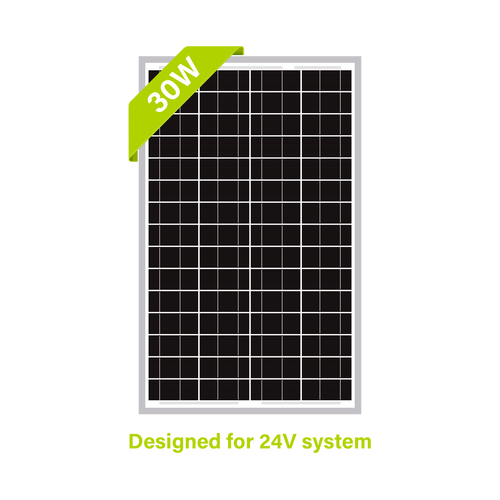 30W 24V Monocrystalline Solar Panel