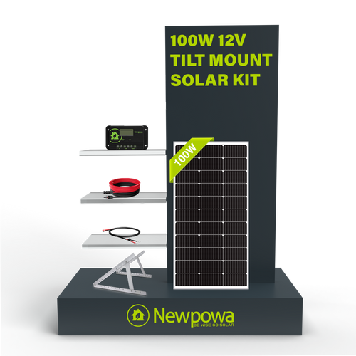 100W 12V Tilt Mount Solar Kit