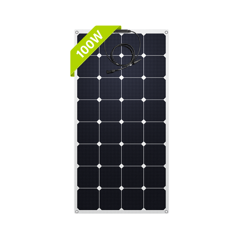 New 100W Lightweight 12V Mono Semi-Flexible Solar Panel
