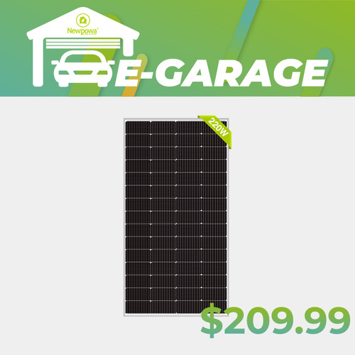 New 220W Monocrystalline 12V Solar Panel