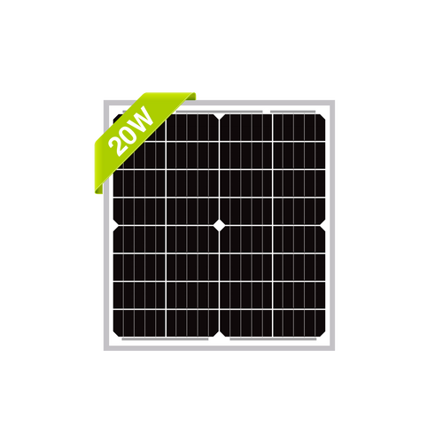 New 20W 12V Monocrystalline Solar Panel