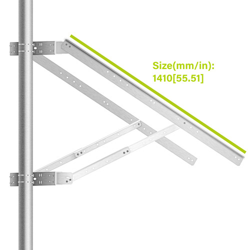 Double Arm Pole Side Mount for Up To 400W Solar Panels -Newpowa