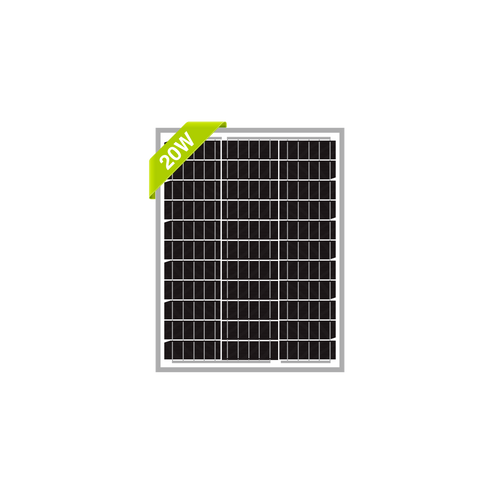 New 20W Monocrystalline 12V Solar Panel