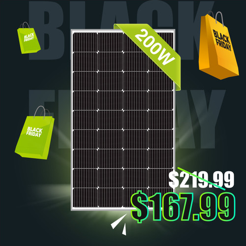 New 200W 12V Monocrystalline Solar Panel