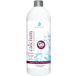 Eniva Calcium Liquid Minerals for Life Liquid Concentrate, 32oz, bone formation, maintenance of teeth, regulatory functions in body, fat and protein digestion, energy production, nerve transmission, heartbeat, absorption of other nutrients, Calcium promotes cell membrane permeability, Product ID 8202