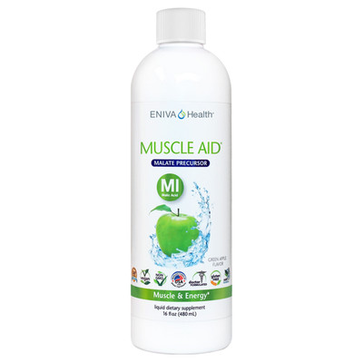 Eniva Muscle Aid, Malic Acid, 16 oz, natural liquid dietary supplement, optimal levels energy production, aqueous delivery system, enhanced absorption, Muscle Wellness, Health Energy Level, Endurance, Aluminum Removal from the Body,* Product ID 11002
