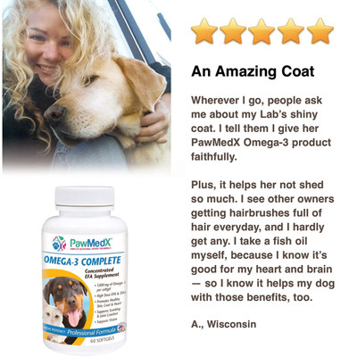 An Amazing Coat Testimony, Omega3 Animal Supplement