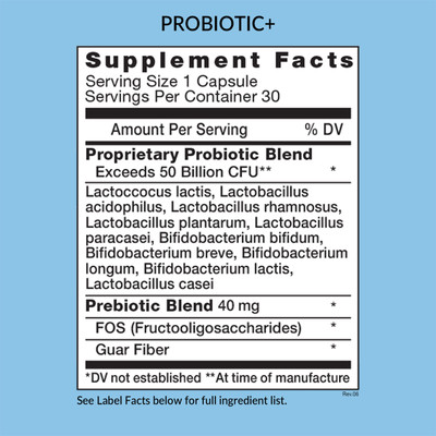 Probiotic+ Supplement Facts