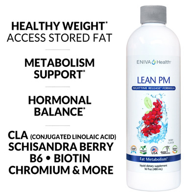 Lean PM, Weight Metabolism, Balance Hormones, Conjugated Linolenic Acid (CLA), Schisandra Berry, Aloe Vera Gel, B6, Chromium, Biotin & more, Support Sugar Balance within Normal Range*