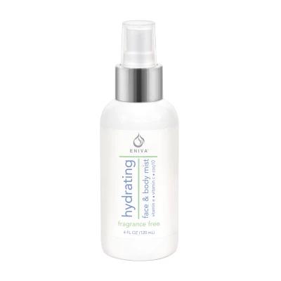 Eniva Nourishing Face & Body Spray, 4 oz, for all skin types of normal, combination, oily, purifying freshener, tones, softens, conditions skin, hydrates, promotes cell health, visible improvement in skin softness, improve fine lines and wrinkles, youthful glow, protect with antioxidants against elasticity diminishing free radicals, proprietary humectants moisture retention, refresh and soothe skin, fine mist Vitamin E, stimulate collagen, elastin renewal,* Product ID 5220