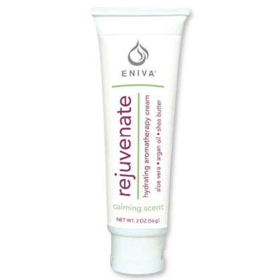 Eniva Rejuvenate Natural Therapy Cream, Calming Scent, is an anti-aging skin cream in 2 oz, penetrating exotic oils, nutrient-rich botanicals, promote strength, tone and elasticity, silky and smooth skin, Specialized "youth code" ingredients support skin health, moisture therapy, powerful antioxidants* Jojoba Oil, Avocado Oil, Moroccan Argan Oil, Tea Tree Oil, Bergamot Oil, Shea Butter, Green Tea, Vitamin E, Safety Promise, No Parabens, No Phthalates, No MEA, TEA or DEA, No Glycols or Aluminum, No SLS or other sulfates, No Dyes or Artificial Fragrances, Product ID 530123