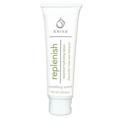 Eniva Replenish Natural Hydrating Lotion, nourishes body with a natural moisture-rich botanicals and oils, quickly absorbs, hydrates and softens skin, velvety nutrients penetrate for firm, smooth, radiant skin hydration, nourishing and hydrating botanicals oils,* non-greasy lotion, Coconut Oil, Hemp Oil, Bamboo, Oatmeal, Aloe Vera, Green Tea, Shea Butter, Safety Promise, No Parabens, No Phthalates, No MEA, TEA or DEA, No Glycols or Aluminum, No SLS or other sulfates, No Dyes or Artificial Fragrances