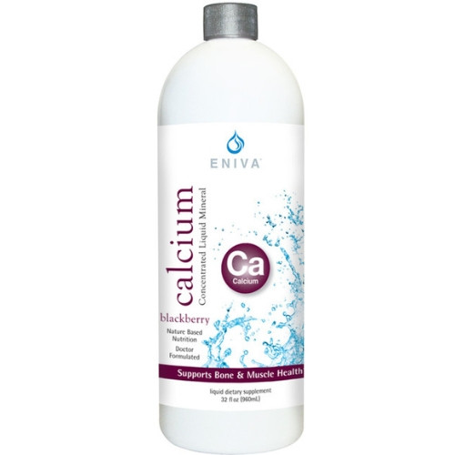 Eniva Calcium Liquid Minerals for Life Liquid Concentrate, 32oz, bone formation, maintenance of teeth, regulatory functions in body, fat and protein digestion, energy production, nerve transmission, heartbeat, absorption of other nutrients, Calcium promotes cell membrane permeability, Product ID 8202