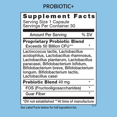 Eniva Lactobacillus Probiotic Complex, 60 caps, dietary supplement, Supplement Facts, Nutrition Facts, Ingredient Facts, back panel label, Product ID 12005