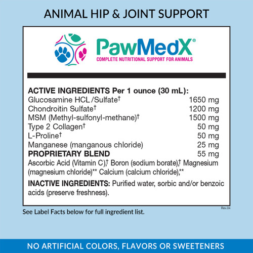 PawMedX Animal Hip & Joint Support, 32 oz, joint and bone supplements for dogs and cats, dietary supplement for animals, Product ID 27003
