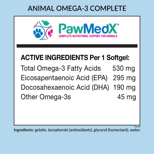 Eniva Animal Omega-3 Complete, 60 caps, Omega-3 essential fatty acids, professional formula high-dose EPA & DHA, Essential Fatty Acids, promotes healthy coat, skin, joints, healthy heart and blood vessels, mental focus, scenting, healthy temperament, guaranteed purity, Product ID 27002