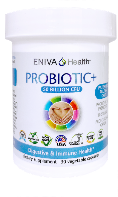 Eniva Lactobacillus Probiotic Complex, 30 caps, vegetable capsules, dietary supplement, optimize the health of digestive and intestinal environments, healthy balance of intestinal flora, bacteria aids balanced digestive and intestinal environments, proper nutrient absorption, assists during occasional GI distress, supports bowel regularity, healthy beneficial bacteria,* Product ID 12005