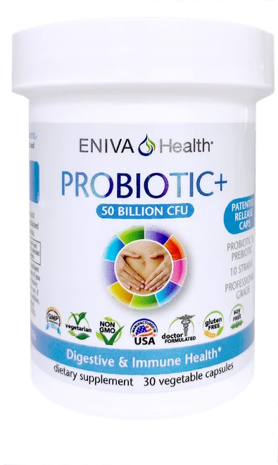 Eniva Lactobacillus Probiotic Complex, 30 caps, vegetable capsules, dietary supplement, optimize the health of digestive and intestinal environments, healthy balance of intestinal flora, bacteria aids balanced digestive and intestinal environments, proper nutrient absorption, assists during occasional GI distress, supports bowel regularity, healthy beneficial bacteria,* Product ID 12005
