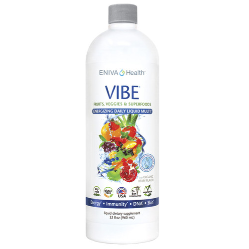 Liquid Daily Multi, Natural Liquid Vitamin, VIBE concentrated liquid daily multivitamins, antioxidants, mineral, vitamins, amino acids, whole food supplement, Full Spectrum nutrition, DNA support, nature based nutraceutical, fast acting, bio-ready liquid design, full spectrum formula, specialized phytonutrients, lasting vibrant health, Cellular Defense Formula, aloe vera extracts, decaffeinated green tea EGCG catechin complex, increased magnesium, enhanced AntiOX Fruit and Vegetable Blend, increased Niacin (Vitamin B3), increased Natural Vitamin D, enhanced Green Tea Combination heart health, high-potency antioxidants, decaffeinated EGCG green tea complex, cellular defense formula, research studies supported, heart-healthy, D-Ribose, CoQ10, L-Carnitine, Malic Acid, Isolated Soly Lecithin, Mixed Tocopherols (family of Vitamin E compounds), 32 oz Liquid Multivitamin Liquid Daily Multi, Natural Liquid Vitamin, VIBE concentrated liquid daily multivitamins, antioxidants, mineral, vitamins, amino acids, whole food supplement, Full Spectrum nutrition, DNA support, nature based nutraceutical, fast acting, bio-ready liquid design, full spectrum formula, specialized phytonutrients, lasting vibrant health, Cellular Defense Formula, aloe vera extracts, decaffeinated green tea EGCG catechin complex, increased magnesium, enhanced AntiOX Fruit and Vegetable Blend, increased Niacin (Vitamin B3), increased Natural Vitamin D, enhanced Green Tea Combination heart health, high-potency antioxidants, decaffeinated EGCG green tea complex, cellular defense formula, research studies supported, heart-healthy, D-Ribose, CoQ10, L-Carnitine, Malic Acid, Isolated Soly Lecithin, Mixed Tocopherols (family of Vitamin E compounds), 32 oz Liquid Multivitamin