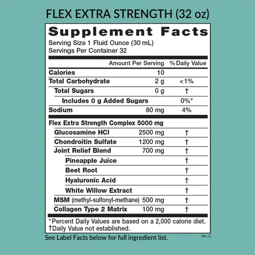Eniva Health Flex ES, 32 oz, Supplement Facts