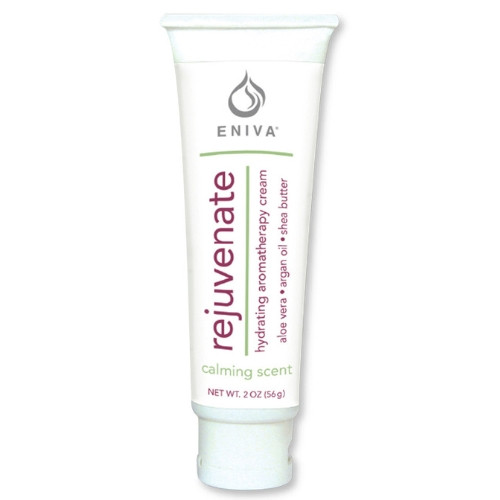 Eniva Rejuvenate Natural Therapy Cream, Calming Scent, is an anti-aging skin cream in 2 oz, penetrating exotic oils, nutrient-rich botanicals, promote strength, tone and elasticity, silky and smooth skin, Specialized "youth code" ingredients support skin health, moisture therapy, powerful antioxidants* Jojoba Oil, Avocado Oil, Moroccan Argan Oil, Tea Tree Oil, Bergamot Oil, Shea Butter, Green Tea, Vitamin E, Safety Promise, No Parabens, No Phthalates, No MEA, TEA or DEA, No Glycols or Aluminum, No SLS or other sulfates, No Dyes or Artificial Fragrances, Product ID 530123