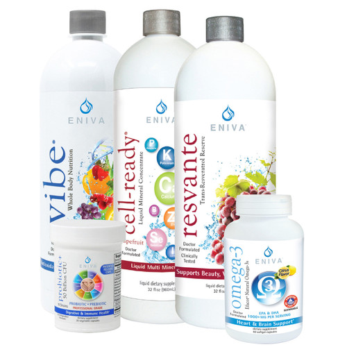 MenoPause PowerPack Gold‚ VIBE, Cell-Ready Minerals, ResVante, Omega-3s Efacor, Probiotic+