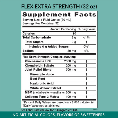 Eniva Full Spectrum Flex ES Liquid Glucosamine Joint Support, 32 oz, Supplement facts,  Nutrition Facts, Ingredient Facts, Product ID 11017 Eniva Full Spectrum Flex ES Liquid Glucosamine Joint Support, 32 oz, Supplement facts,  Nutrition Facts, Ingredient Facts, Product ID 11017