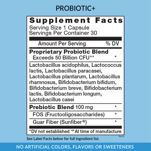 Eniva Lactobacillus Probiotic Complex, 30 caps, Supplement Facts