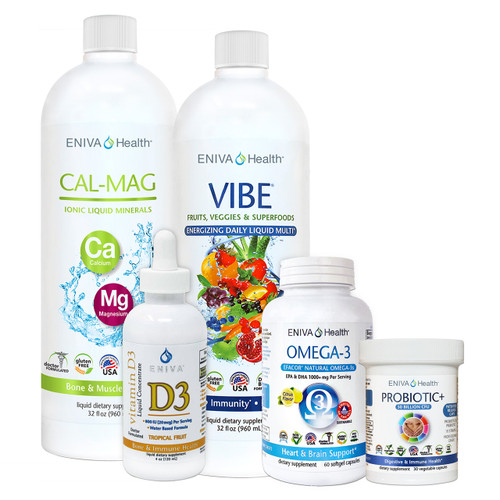Women's Health Pack, VIBE Fruits and Veggies, Cal-Mag, Omega-3 Fish Oil, Probiotic+, Vitamin D3