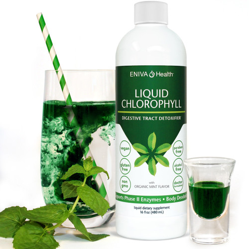 Liquid Chlorophyll, Digestive Tract Detoxifier, Support Phase II Enzymes, Body Deodorizer, Paraben Free, Gluten Free, Alcohol Free, Non GMO, Vegan, ID 11005