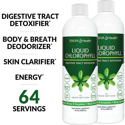 Chlorophyll 64 oz Size, Features, Two Bottles