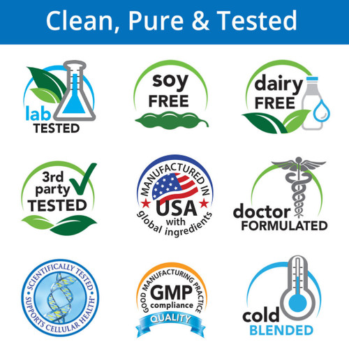 VIBE + Collagen Liquid Daily Multi, Clean, Pure & Tested, Gluten free, Soy Free, Dairy Free, Vegetarian, Doctor Formulated, Scientifically Tested, GMP Manufacturing Quality