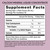Eniva Calcium Minerals for Life Liquid Minerals Supplements Concentrate, 32oz, back panel label, Supplement Facts, Nutritional Facts, Ingredient Facts, Product ID 8202