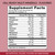 dietary supplement, back panel label, Supplement Facts, Nutritional Facts, Ingredient Facts, Product ID 17005