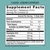 Eniva CoQ10 Plus, 16 oz, liquid dietary CoQ10 back panel label, Supplement Facts, Nutrition Facts, Ingredient Facts, Product ID 11004
