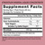 Eniva Minerals for Life Strontium Liquid Concentrate, 32 oz, back panel label, Supplement Facts, Nutritional Facts, Ingredient Facts, Product ID 8217