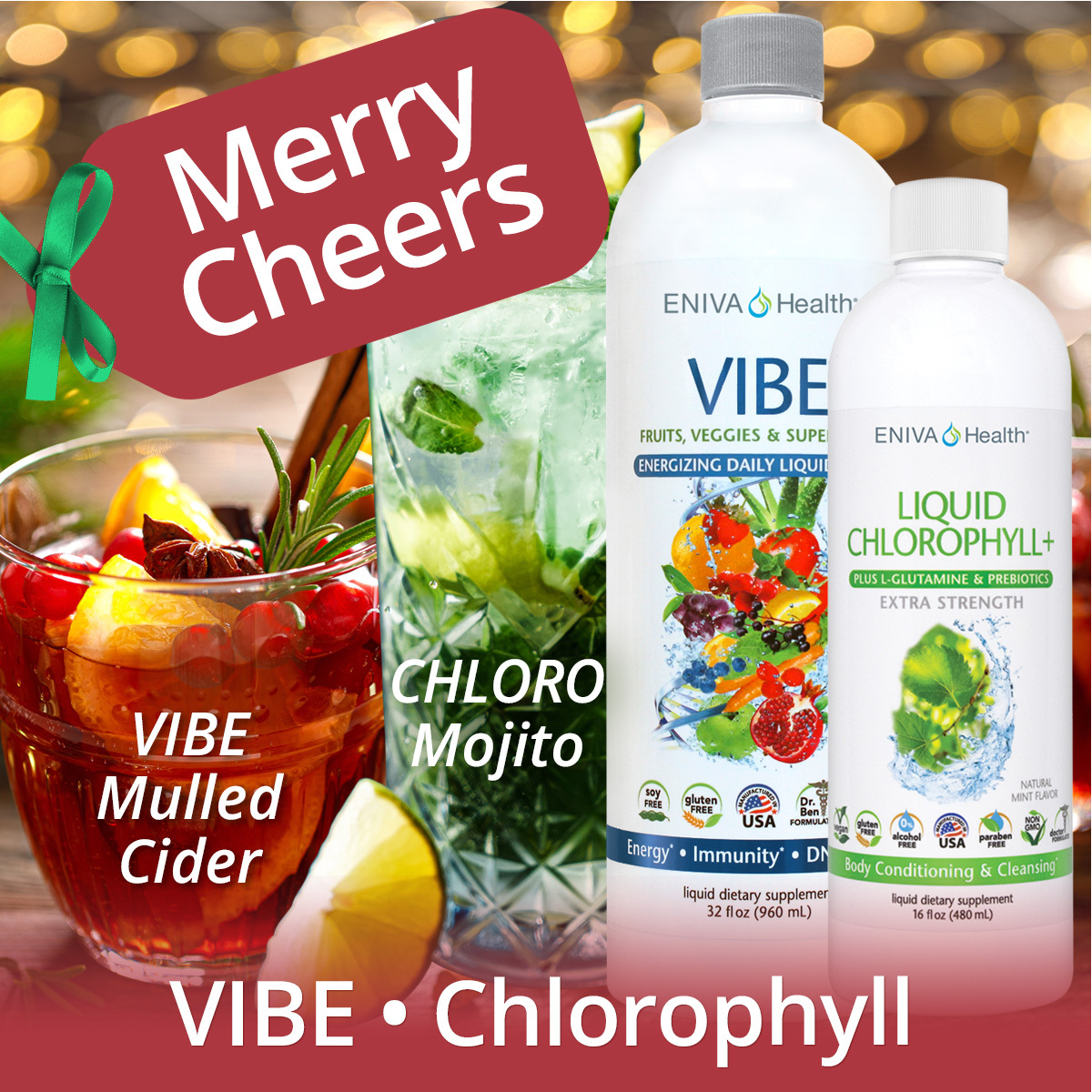 Vibe Daily Immune Supplement, Liquid Vitamins, Liquid Chlorophyll