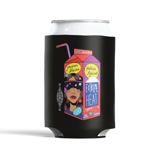 Hotties Against Extreme Heat (Black Can Cooler)