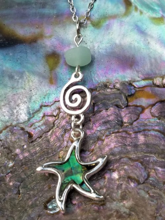 Abalone Starfish Necklace #636