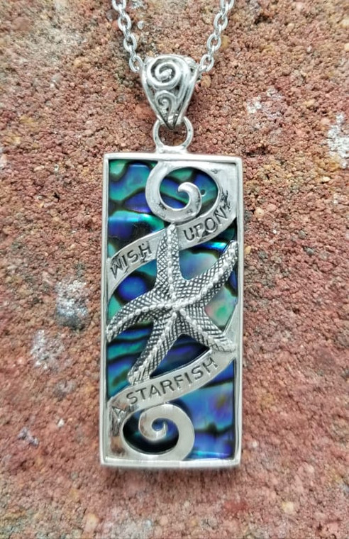 Wish Upon a Starfish Sterling Silver Pendant - Free Chain #107